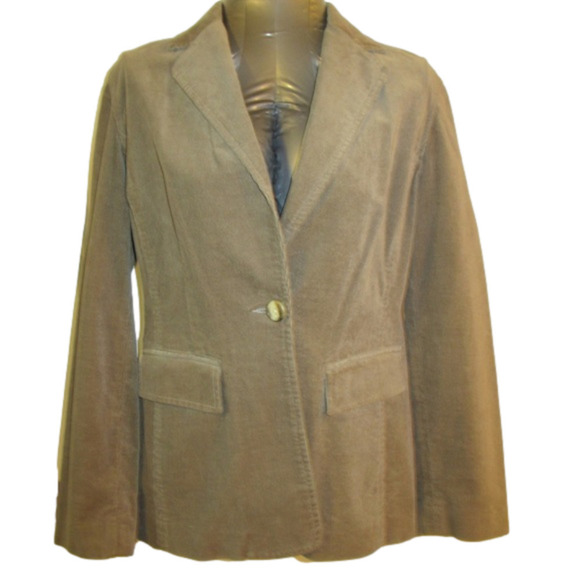 Oversized khaki cord blazer size 4 - Picture 1 of 4